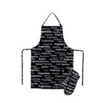 Delantal Asador Parrillero, Diseño Argentina Full, Color Negro