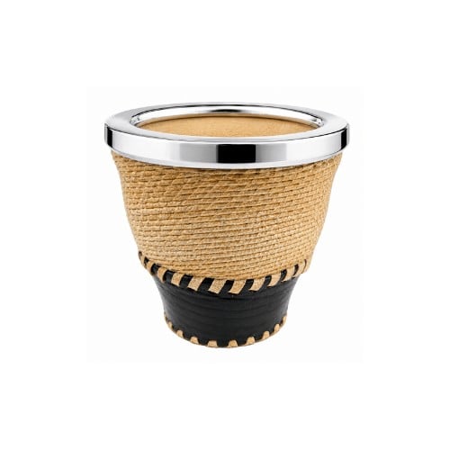 Diseño sin título - 2026-04-28T143240.704 Mate Calabaza Tejido en Tiento, Color Negro (10cm Aprox.) - Imagen 1