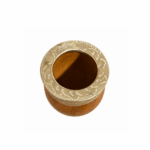 Mate Algarrobo Virola CINCELADA Alpaca (10x10cm aprox.) - Imagen 2