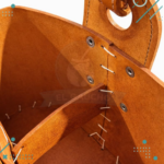 Media Canasta Matera, 100% Cuero Color Suela - Imagen 5