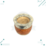 Mate Roma Cincelado Alpaca Cuero Tallado Calabaza (Color SUELA) - Imagen 4