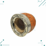 Mate Roma Cincelado Alpaca Cuero Tallado Calabaza (Color SUELA) - Imagen 2