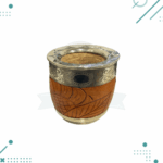 Mate Roma Cincelado Alpaca Cuero Tallado Calabaza (Color SUELA)