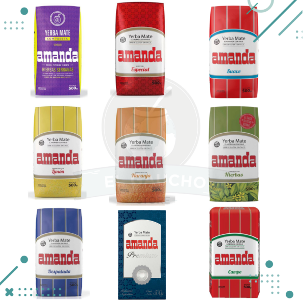 Yerba Mate Amanda (500gr) (Pack x 9 unidades) (4.5kg)