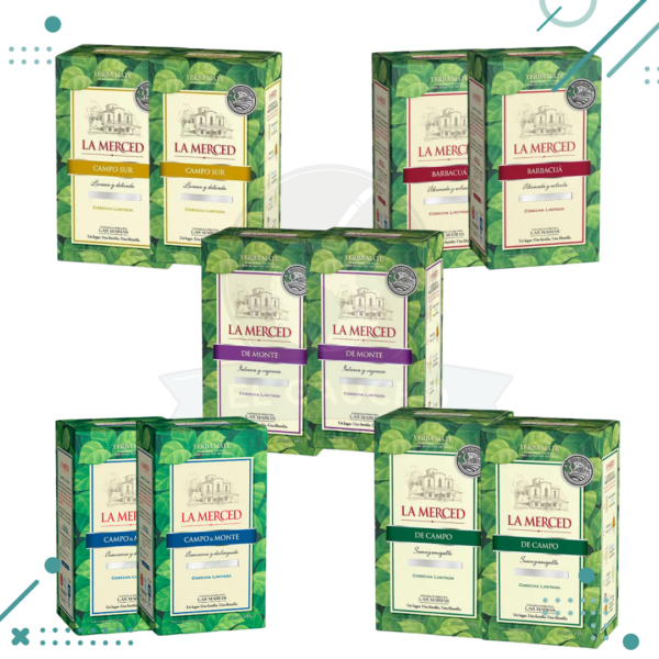 Yerba Mate La Merced 500 gr (Pack x10un) (5kg) De Monte, De Campo, Barbacua, Campo Sur, Campo & Monte
