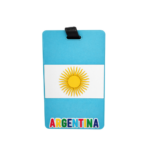 Identificador Tag Silicona (Valija, Equipajes, Mochilas, Bolso)(6x10cm Aprox.) "BANDERA ARGENTINA" (copia)