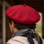 Boina Vasca De Pana vuelo 32cm Gaucho COLOR BORDÓ - Imagen 2