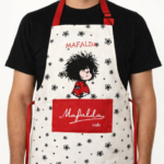 Delantal Mafalda Gabardina, Color Beige (85x58cm) - Imagen 2