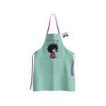 Delantal Mafalda Gabardina, Color Turquesa (85x58cm)