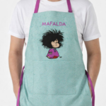 Delantal Mafalda Gabardina, Color Turquesa (85x58cm) - Imagen 2