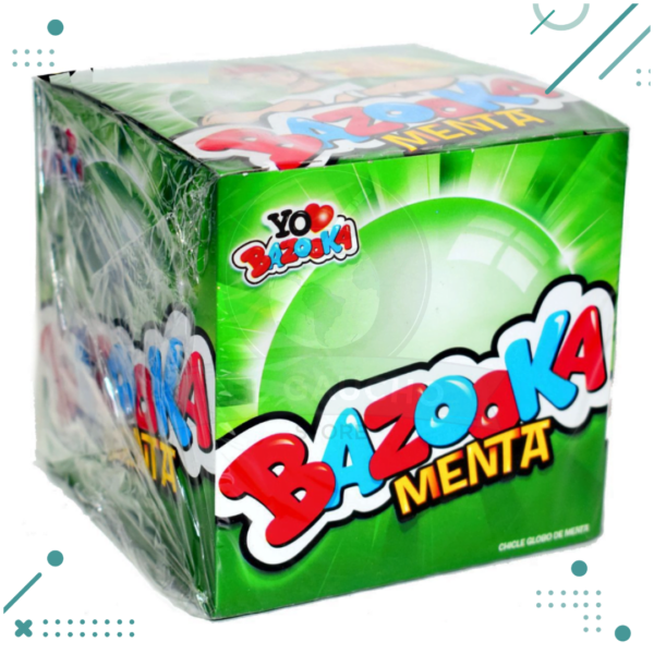 Chicle Bazooka Menta (caja x80un) (480gr)