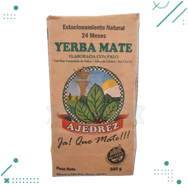 Yerba Mate Ajedrez Estacionado Natural X 500 Gr