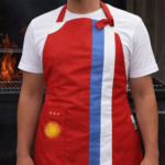 Delantal Parrillero Argentina + Repasador (Rojo) - Imagen 2