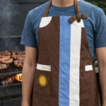 Delantal Parrillero Argentina + Repasador (Marrón) - Imagen 2
