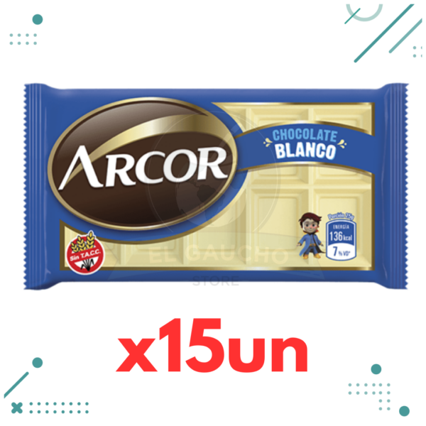 Chocolatin Arcor Chocolate BLANCO 25gr (15unid)(375gr)