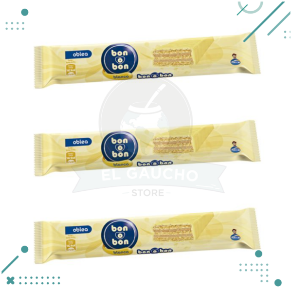 Oblea Bon O Bon Chocolate BLANCO 30g (PACK 3 UN) (90G)