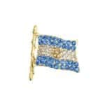 Escarapela, Pin Prendedor Cristal Bandera Argentina
