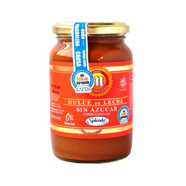 Dulce Leche endulzado con SPLENDA, SIN AZUCAR, Doña Magdalena (400 Gr) GLUTEN FREE