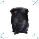 Mate Camionero Croquelado NEGRO con virola acero + Bombilla de regalo - Imagen 3