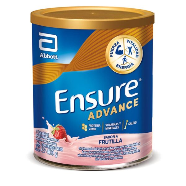 Ensure Advance Polvo Lata 400 Grs FRUTILLA Multivitaminico