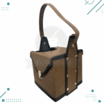 Canasta Matera con Tapa, Marron con Texturas. 20x20 Aprox, - Imagen 2