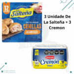 Tapas Empanadas CRIOLLAS, 3 Paquetes(36 tapas) + Queso CREMON 3 Unidades, 1.5kg (3Kg TOTAL)