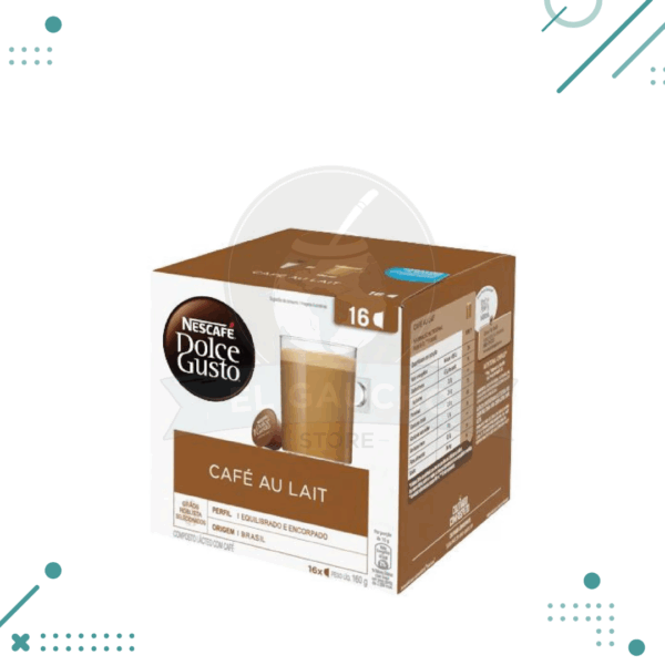 Capsulas NESCAFE DOLCE GUSTO cafe con leche x16 unidades (160gr)