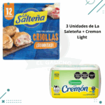 Tapas Empanadas CRIOLLAS, 3 Paquetes(36 tapas) + Queso CREMON LIGHT 3 Unidades, 1.5kg (3Kg TOTAL)