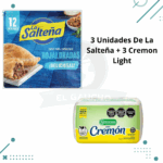 Tapas Empanadas HOJALDRADAS, 3 Paquetes(45 tapas) + Queso CREMON LIGHT 3 Unidades, 1.5kg (3Kg TOTAL)