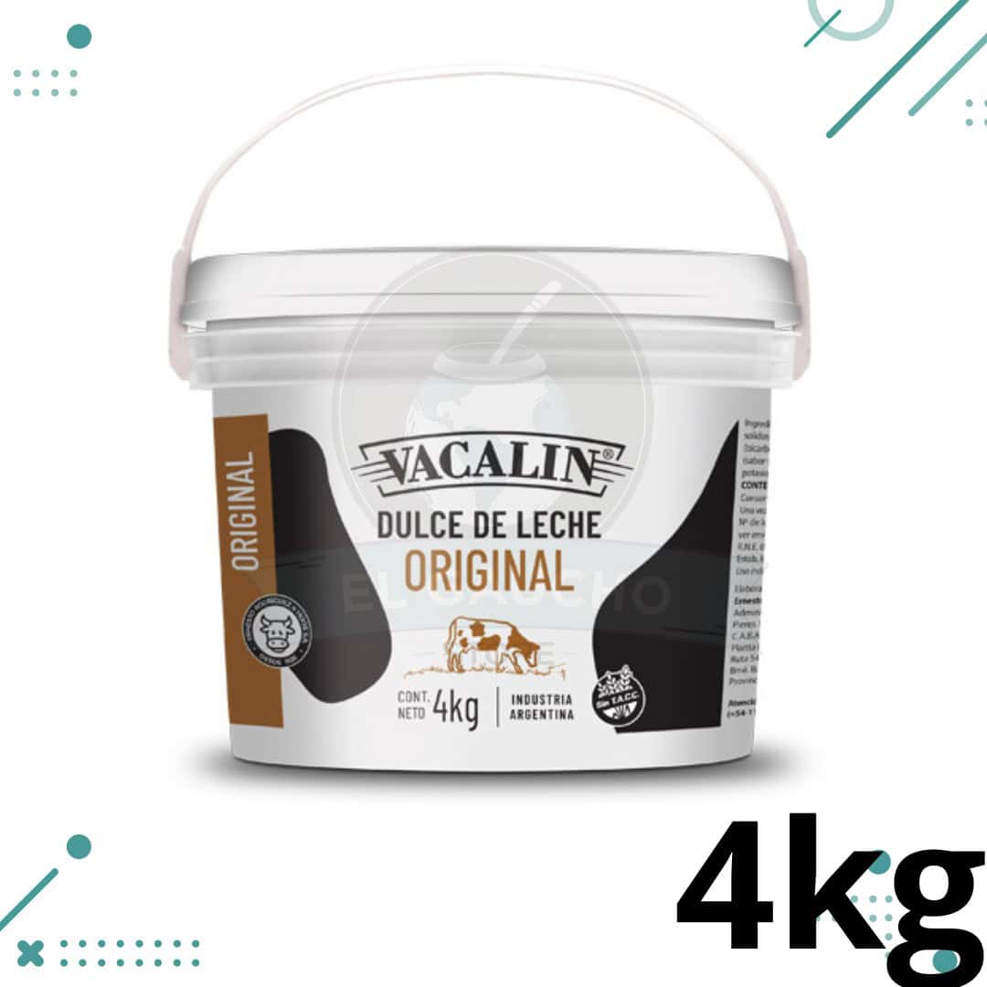 4-1.png Dulce de Leche Vacalin Original, envase plastico (4kg.) - Imagen 1