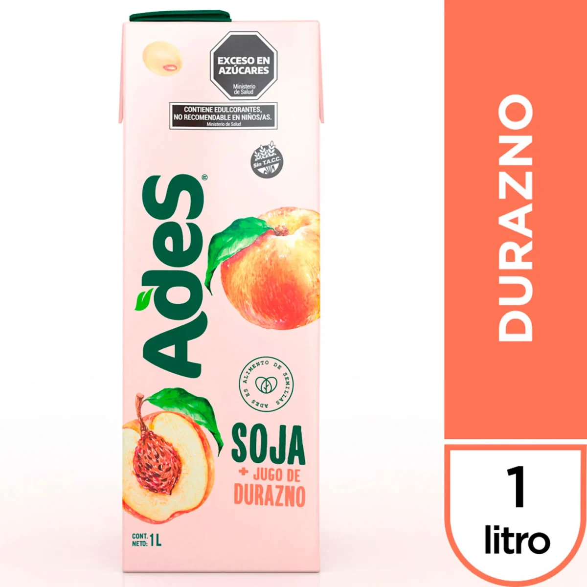 Ades con Jugo de DURAZNO (1000ml) - Imagen 1