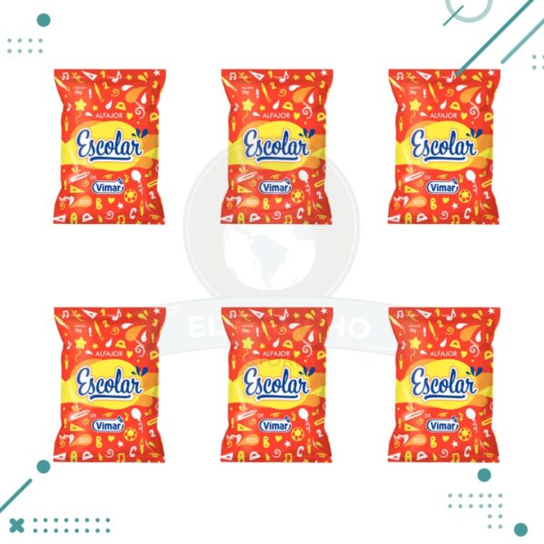 Alfajor ESCOLAR chocolate 28gr (pack x6un.) 168gr