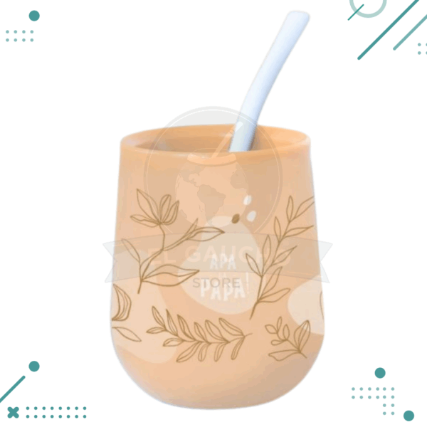 Mate Plastico Nordico BEIGE+ Bombilla de regalo