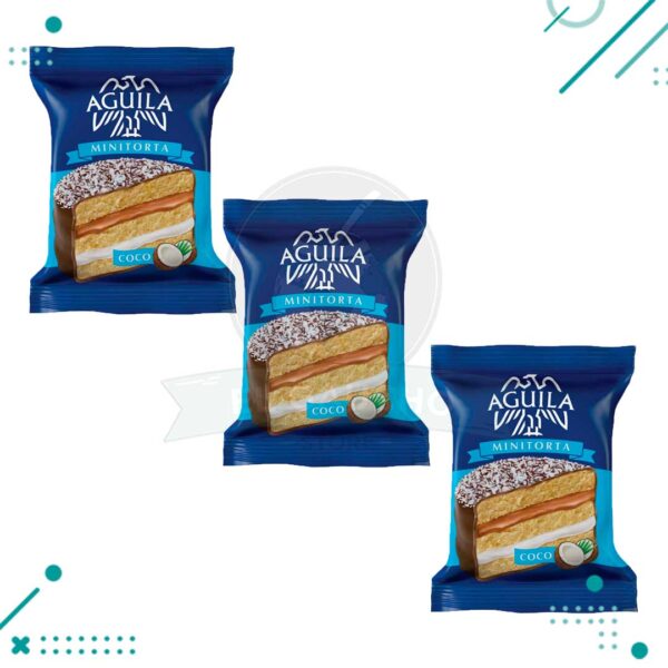 Alfajor Minitorta Aguila, COCO (73gr.) (Pack de 3u.) (219gr)