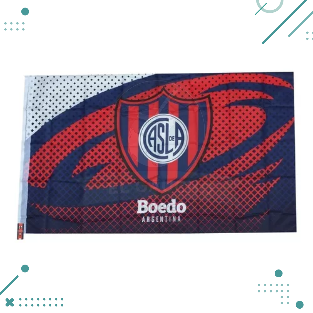 BANDERA-CASLA.png Bandera San Lorenzo Licencia Oficial 150cmx90cm MODELO 3 - Imagen 1