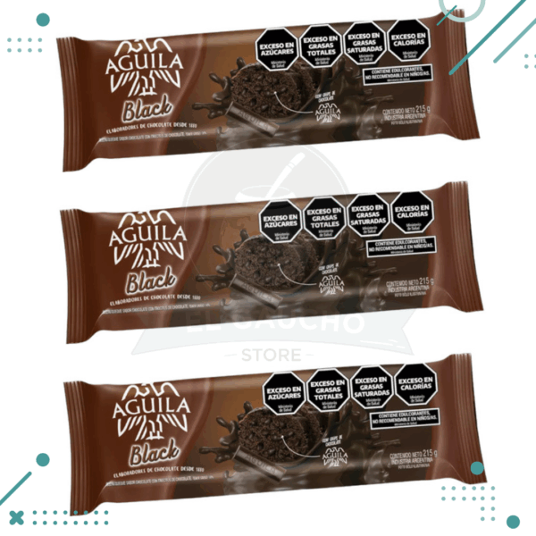 Budin Aguila BLACK de chocolate con chips de chocolate 215g (Pack x3un.) 645gr