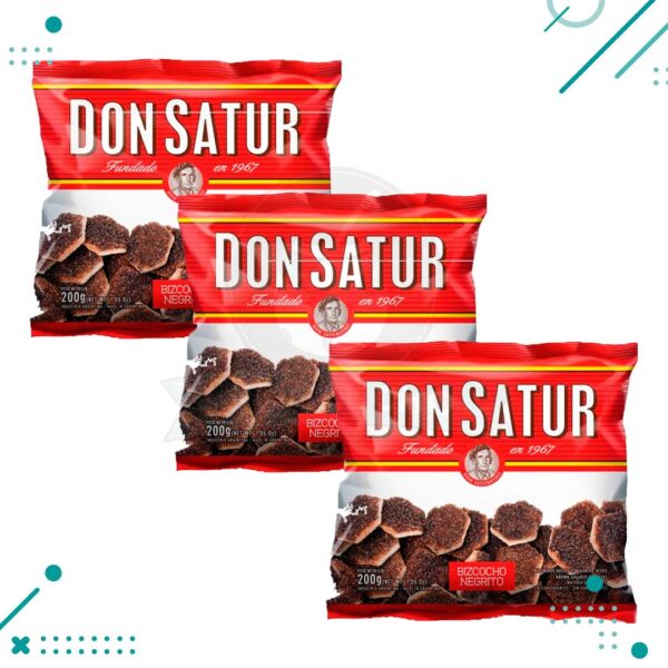 Bizcochos Dulces Don Satur Tortita Negra(200gr.) (Por 3u.) (600gr)