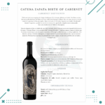 Vino Catena Zapata BIRTH OF CABERNET 750ml (Caja de madera + 4 unidades) - Imagen 2