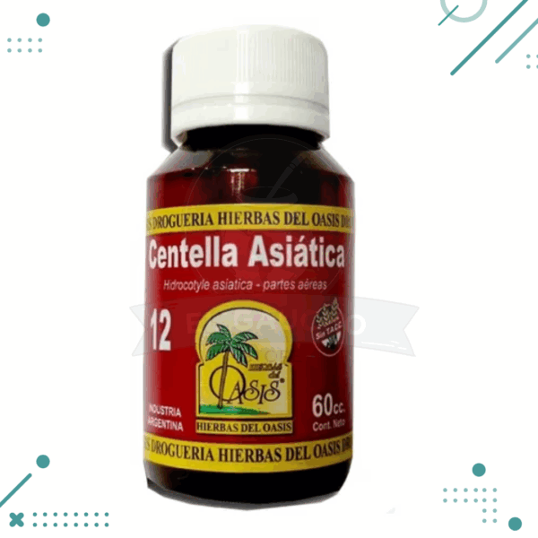 Suplemento dietario a base de centella asiatica con vitamina C 60cc HIERBAS DEL OASIS