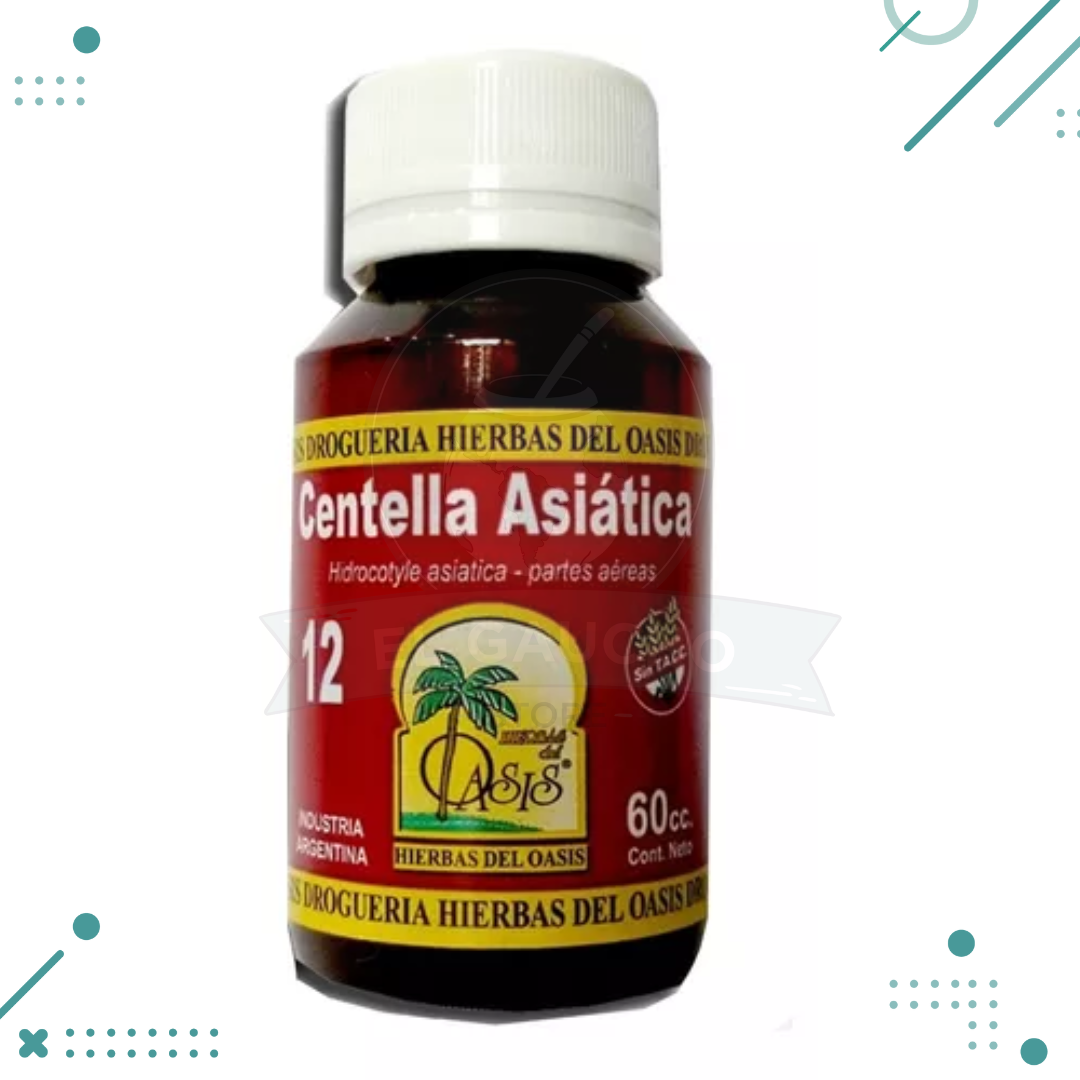 CENTELLA-ASIATICA.png Suplemento dietario a base de centella asiatica con vitamina C 60cc HIERBAS DEL OASIS - Imagen 1