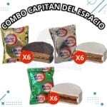 Combo Alfajor Capitan del Espacio - 18un (6un cada variedad) (720kg)