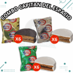 Combo Alfajor Capitan del Espacio - 18un (6un cada variedad) (720kg)