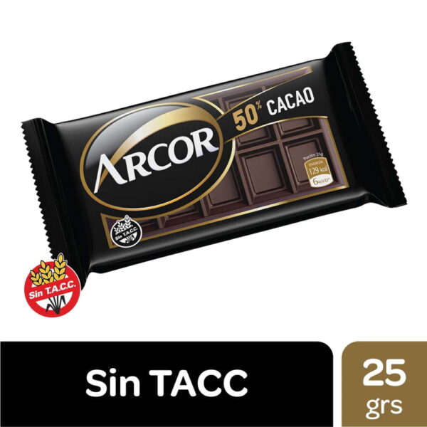 Chocolatin Chocolate 50 % CACAO Arcor 15 un. x 25 g (375gr)