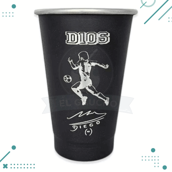 Vaso Fernet Aluminio Grabado 1 L. DIEGO MARADONA