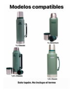 Tapa Pico Tapon Cebador Termo Compatible Con Stanley Mate, COLOR GRIS OSCURO - Imagen 3