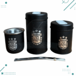 Set Matero Completo Grabado - Termo Acero, Yerb. Azuc. Mate y Bombilla (AFA) (500ml) - Imagen 3