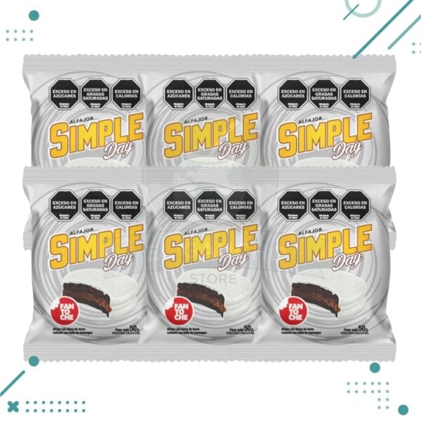 Alfajor Fantoche Simple Day 50g (6 Unidades)(300g)