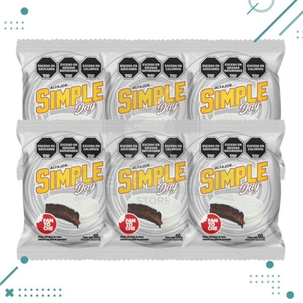 Alfajor Fantoche Simple Day 50g (6 Unidades)(300g)