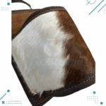 Porta Mate Para Auto De Cuero Con Pelo De Vaca MARRON - Imagen 3