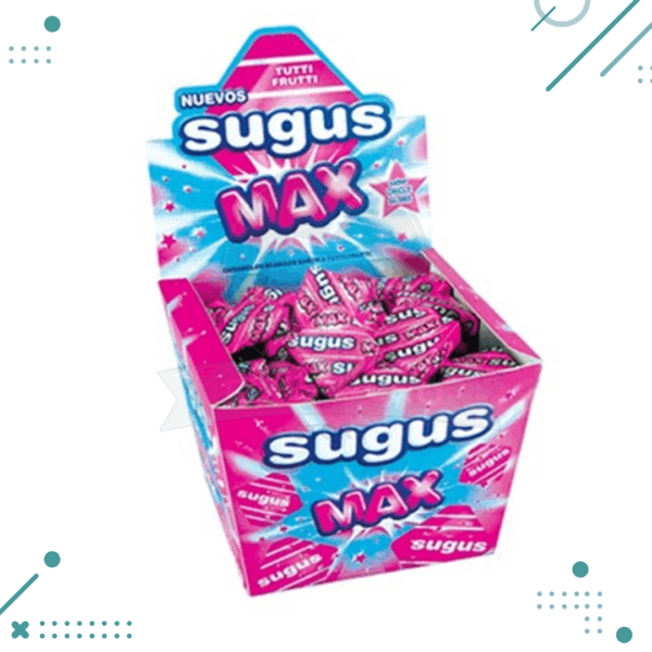 Caramelos Sugus Max TUTTI FRUTTI, caja x70un (525gr)